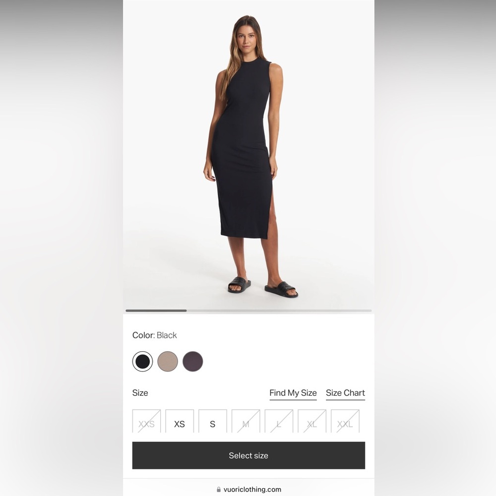 NWT Brand New Black Vuori Sleeveless Dress